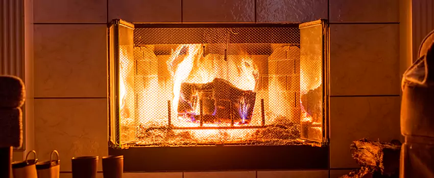Mendota Hearth Landscape Fireplace Installation in Cohoes, New York